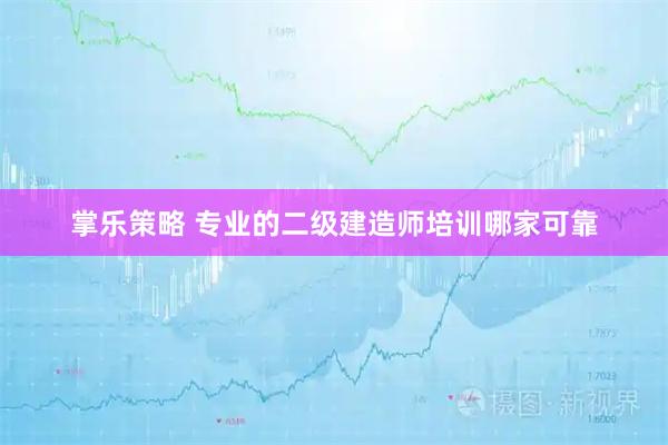 掌乐策略 专业的二级建造师培训哪家可靠