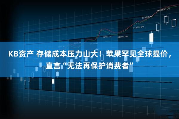 KB资产 存储成本压力山大！苹果罕见全球提价，直言“无法再保护消费者”